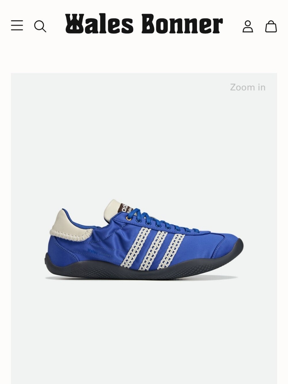 adidas Originals Karintha Lo Sneakers - Blue Satin & Cream Leather